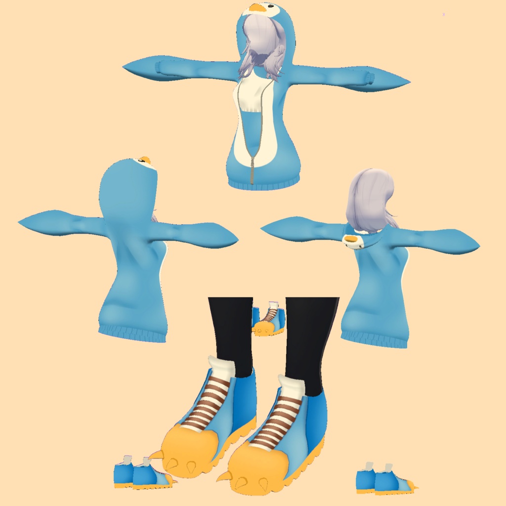 竜胆用ペンギンパーカー || Rindo Penguin Hoodie