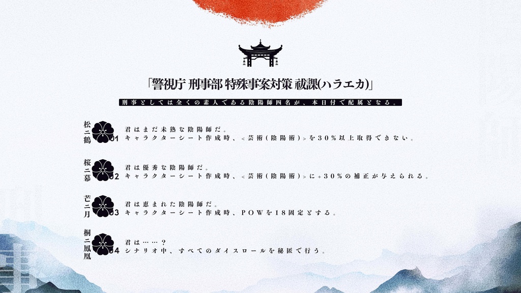 CoCシナリオ - ハラエカ(R-15)