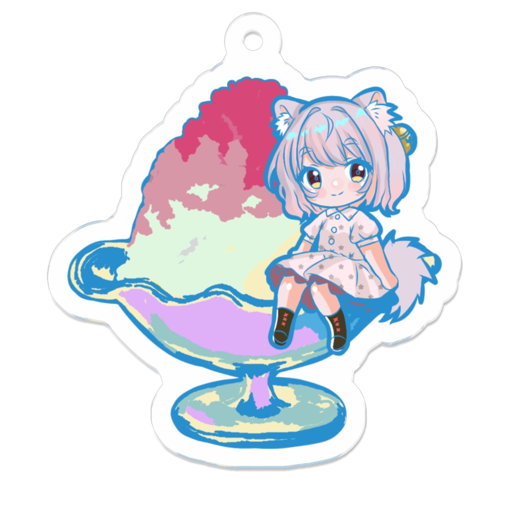かき氷と一緒あびたんアクキー