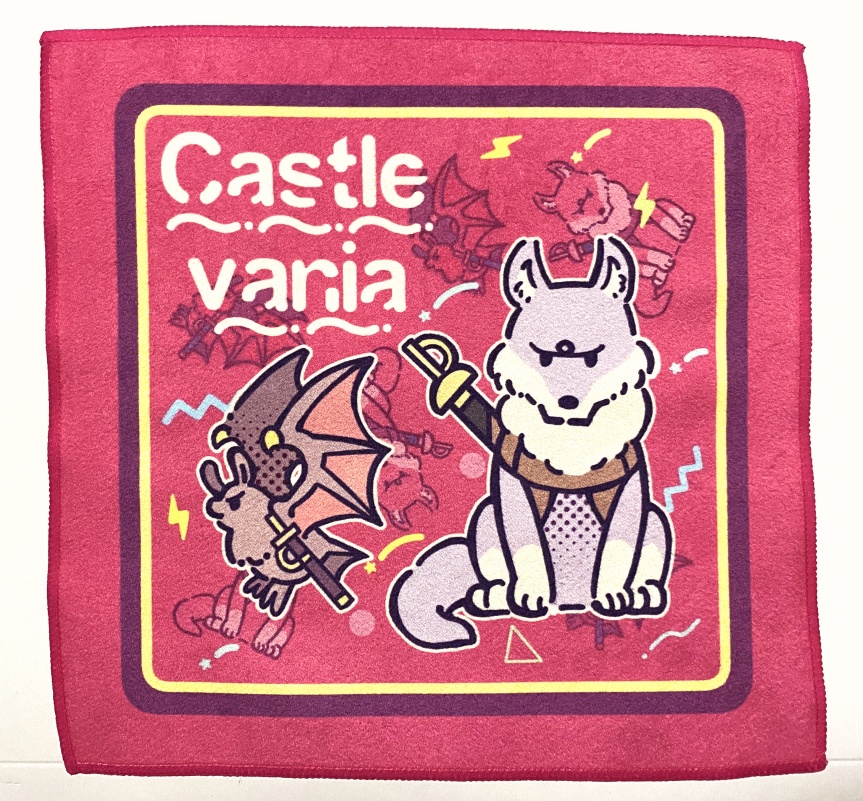 悪魔城クロスクリーナー&ハンカチタオル&クリアシール