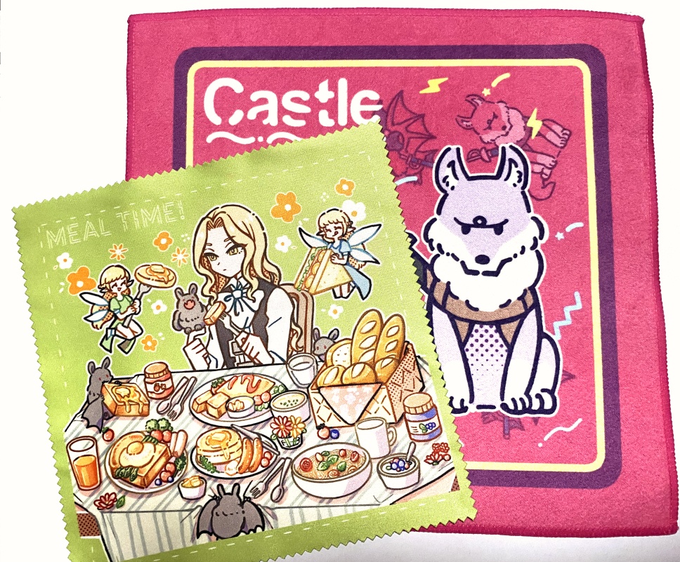 悪魔城クロスクリーナー&ハンカチタオル&クリアシール