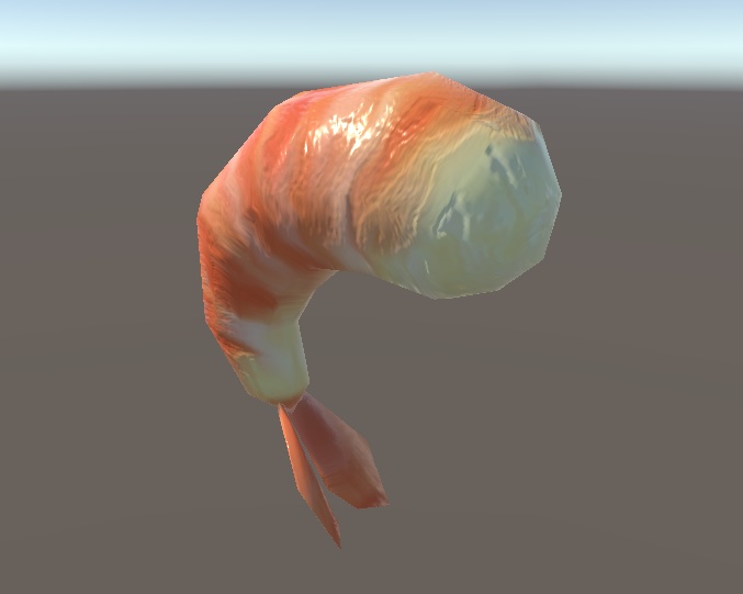 むきエビ3Dモデル