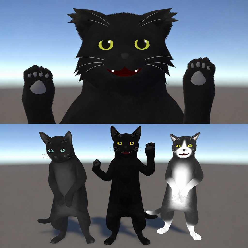 VRChat想定 猫アバター Quest対応