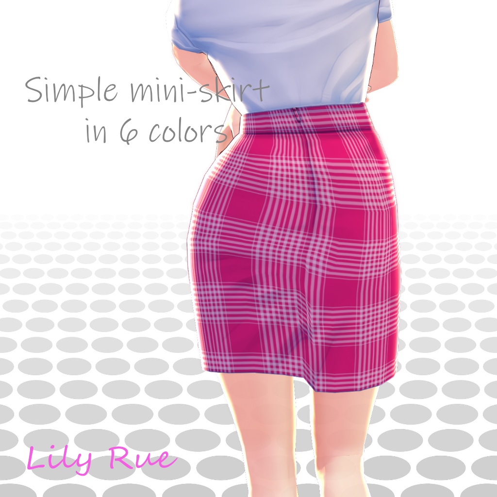 【無料版あり】VRoid シンプルなミニスカート6色セット / Simple Mini-Skirt in 6 colors