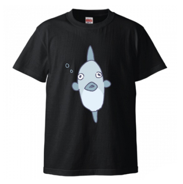 こっちを見ないでほしいマンボウＴシャツ