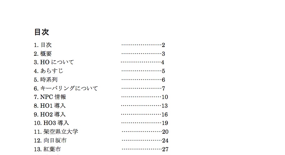 クトゥルフ神話TRPGシナリオ「誰がために陽は落ちる」