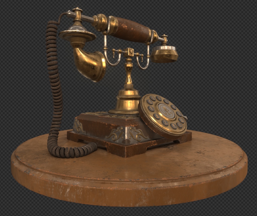 Antique_Phone Blender 3Dモデルデータ