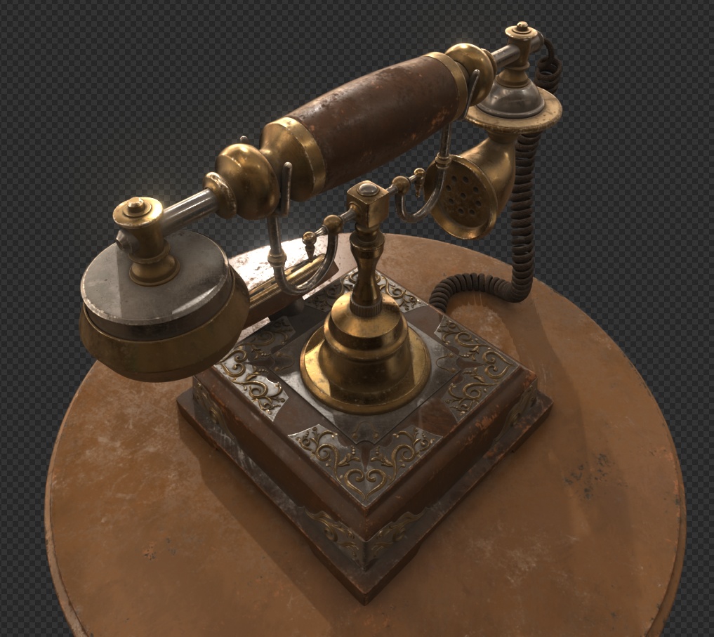 Antique_Phone Blender 3Dモデルデータ