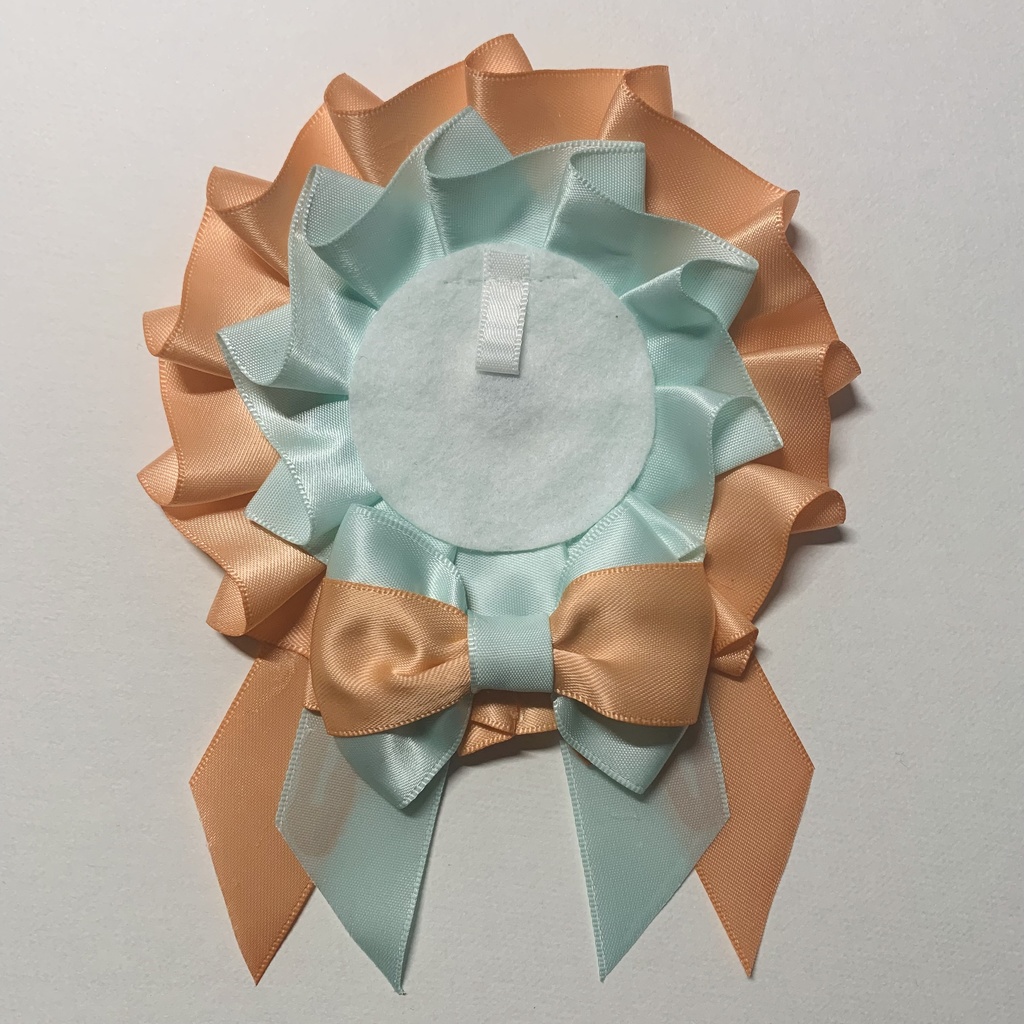 【量産品】57mm缶バッジ用✦痛ロゼット『アプリコット×ミント』