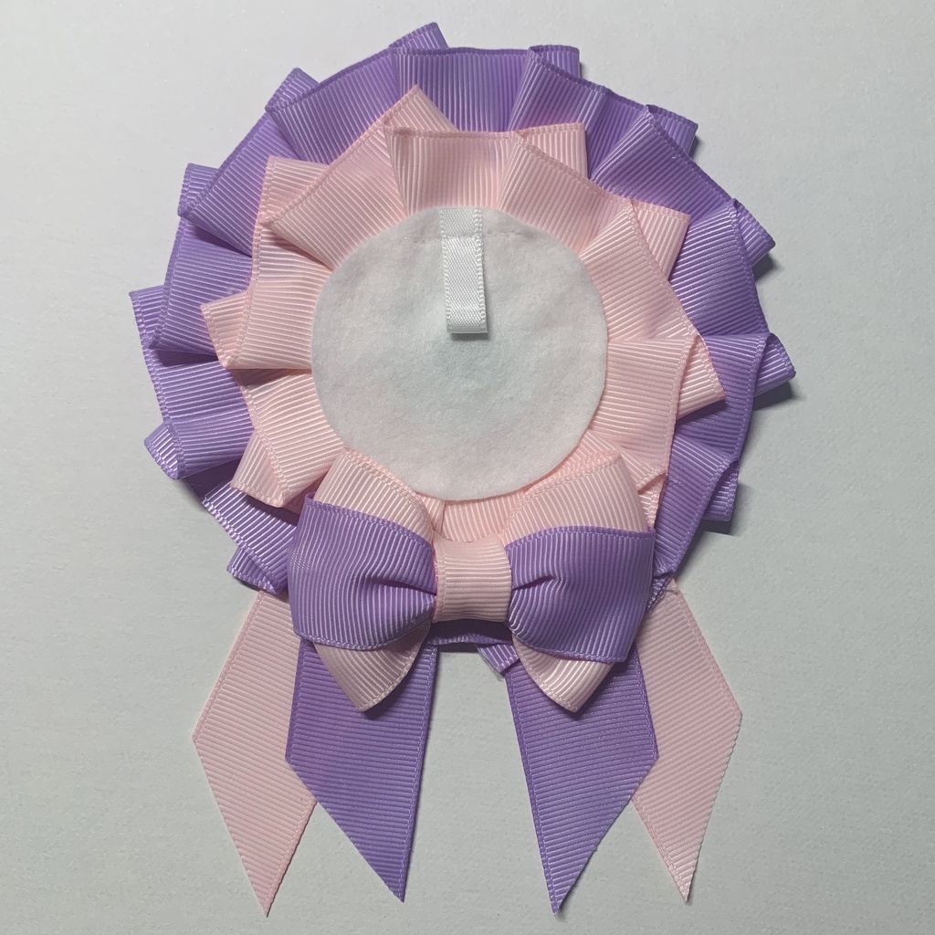 【量産品】57mm缶バッジ用✦痛ロゼット『ラベンダー×ローズ』