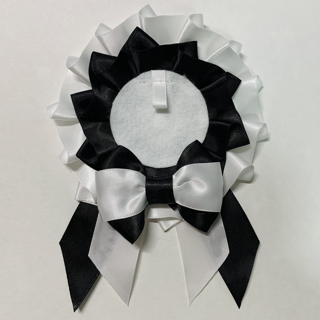 【量産品】57mm缶バッジ用✦痛ロゼット『ブラン×ノワール』