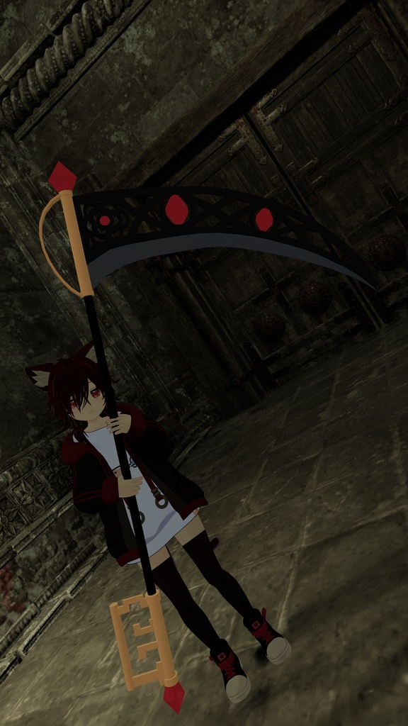 【VRChat向け】薔薇鎌「スカーレットカース」