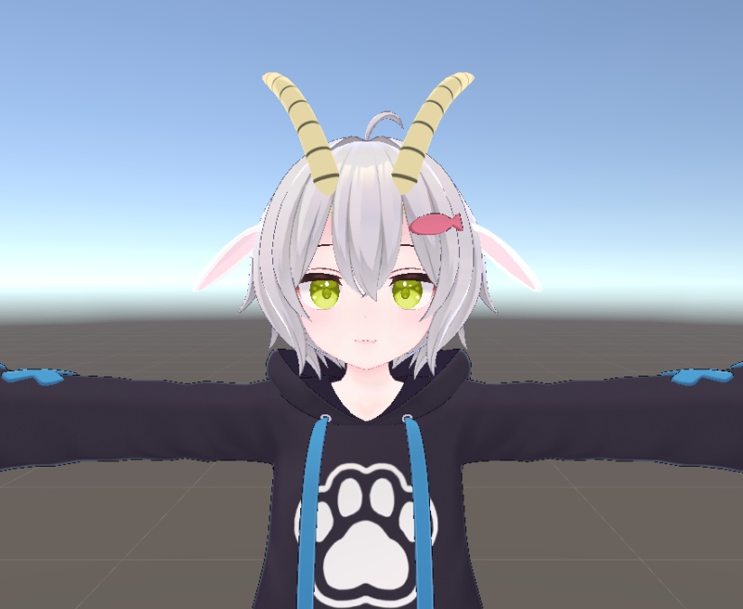【VRChat想定】ヤギ耳&ヤギ角！（無料）