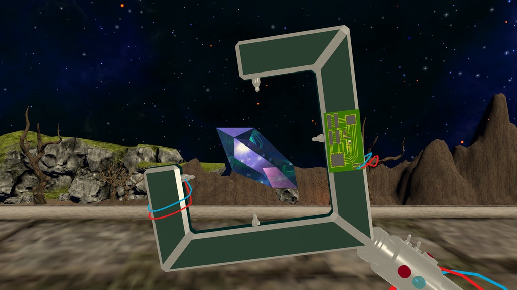 【VRChat想定】機械式魔法の杖 -Automage staff-