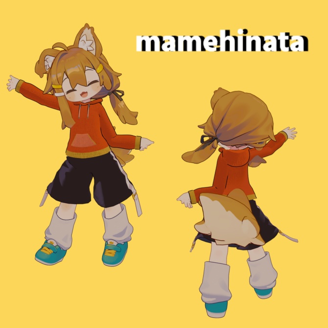 【VRChat想定】MA対応!まめふれんずシンプルパーカー