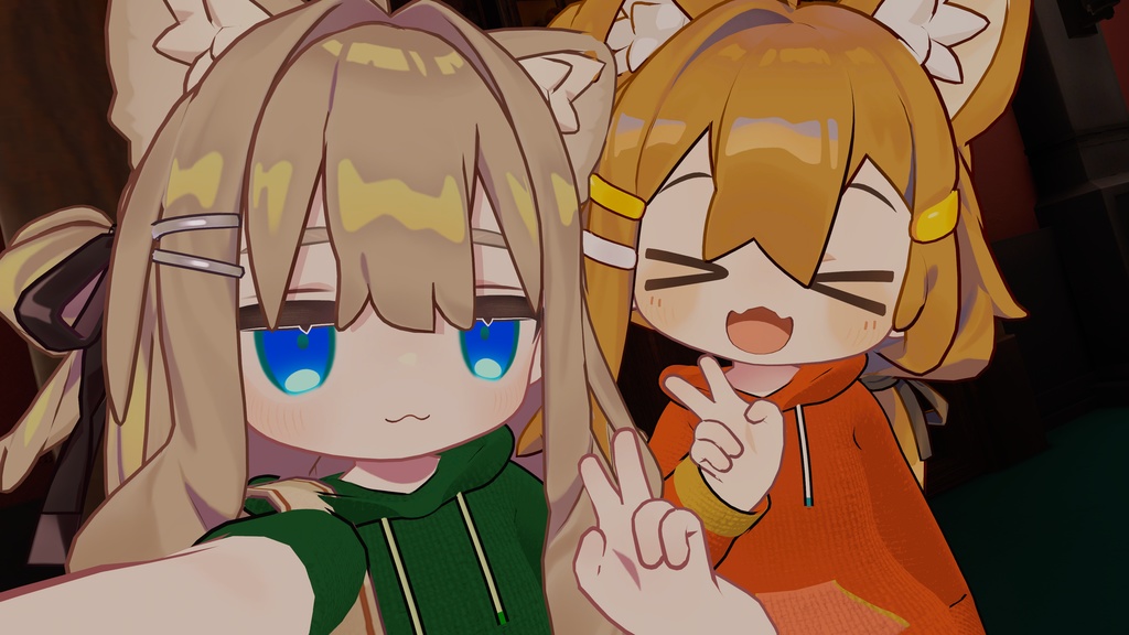 【VRChat想定】MA対応!まめふれんずシンプルパーカー