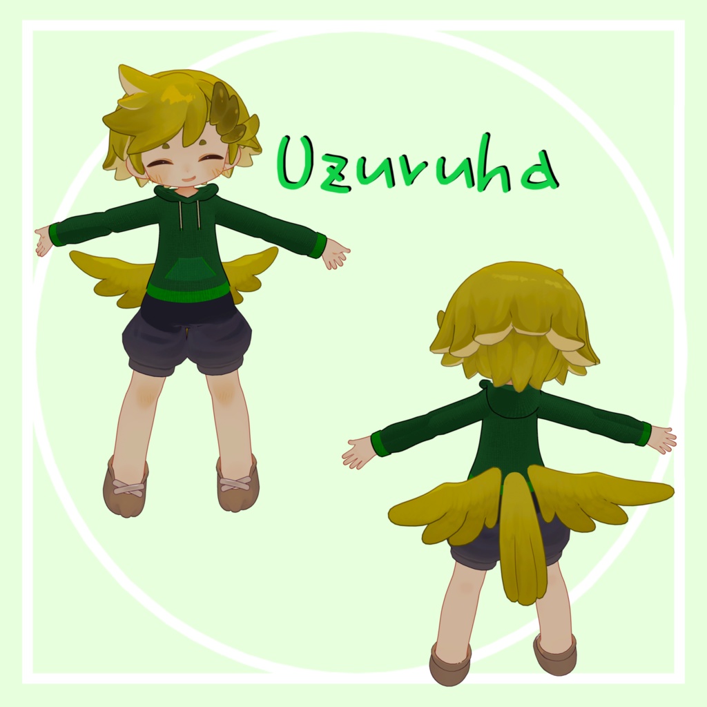 【VRChat想定】MA対応!まめふれんずシンプルパーカー