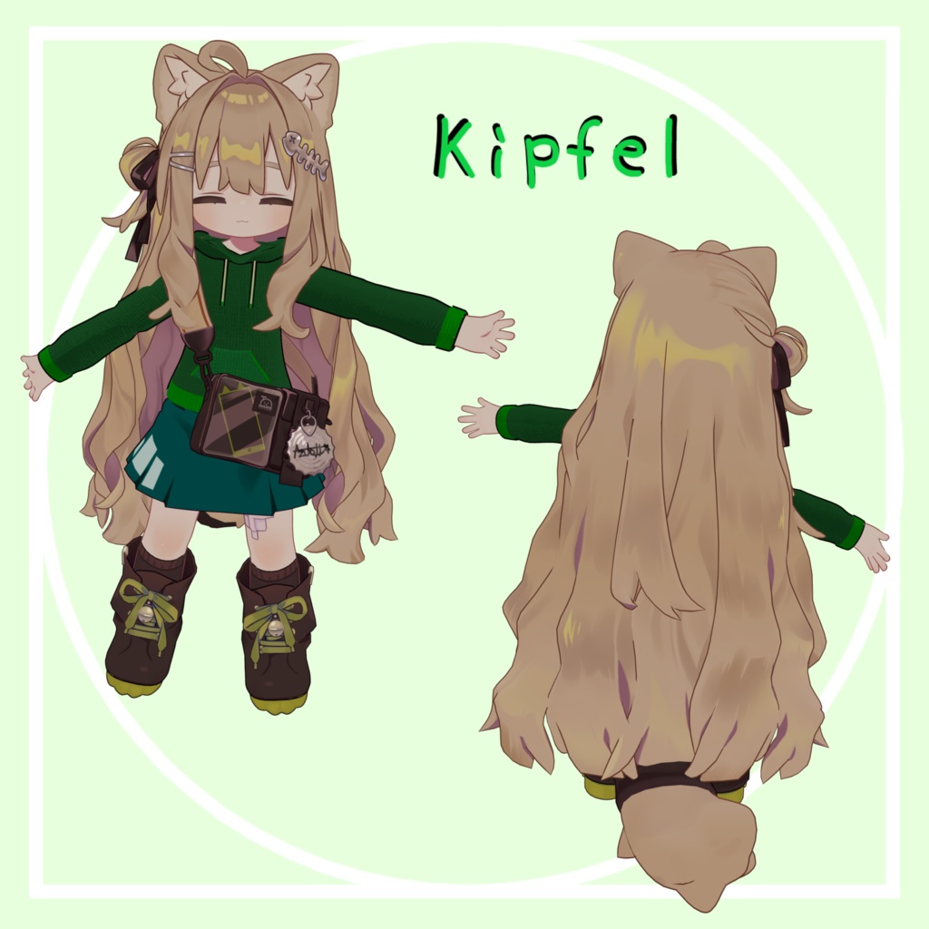 【VRChat想定】MA対応!まめふれんずシンプルパーカー