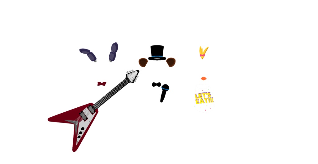 【VRChat想定】FNAFコスプレセット FNAF fanmade cosplay set
