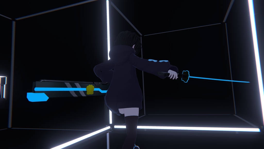 【VRChat想定】ラスクサイバーモチーフ刀 Ver2.0