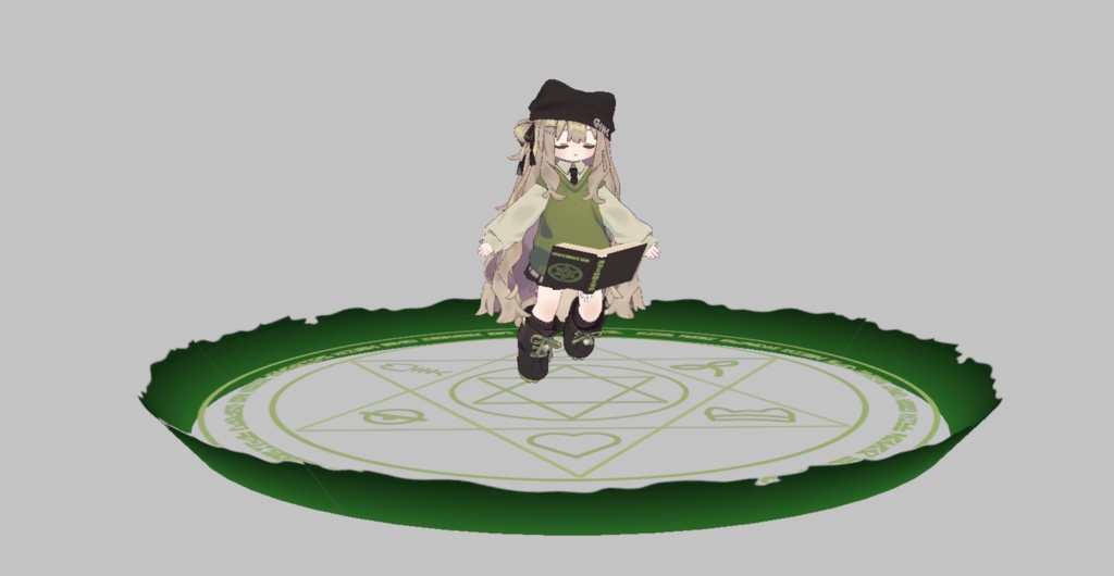 【VRChat想定】キプフェル肩掛け魔導書 MA対応