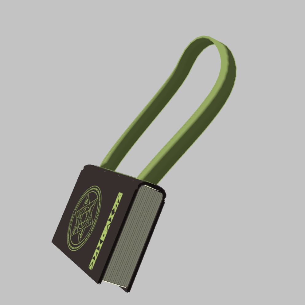 【VRChat想定】キプフェル肩掛け魔導書 MA対応