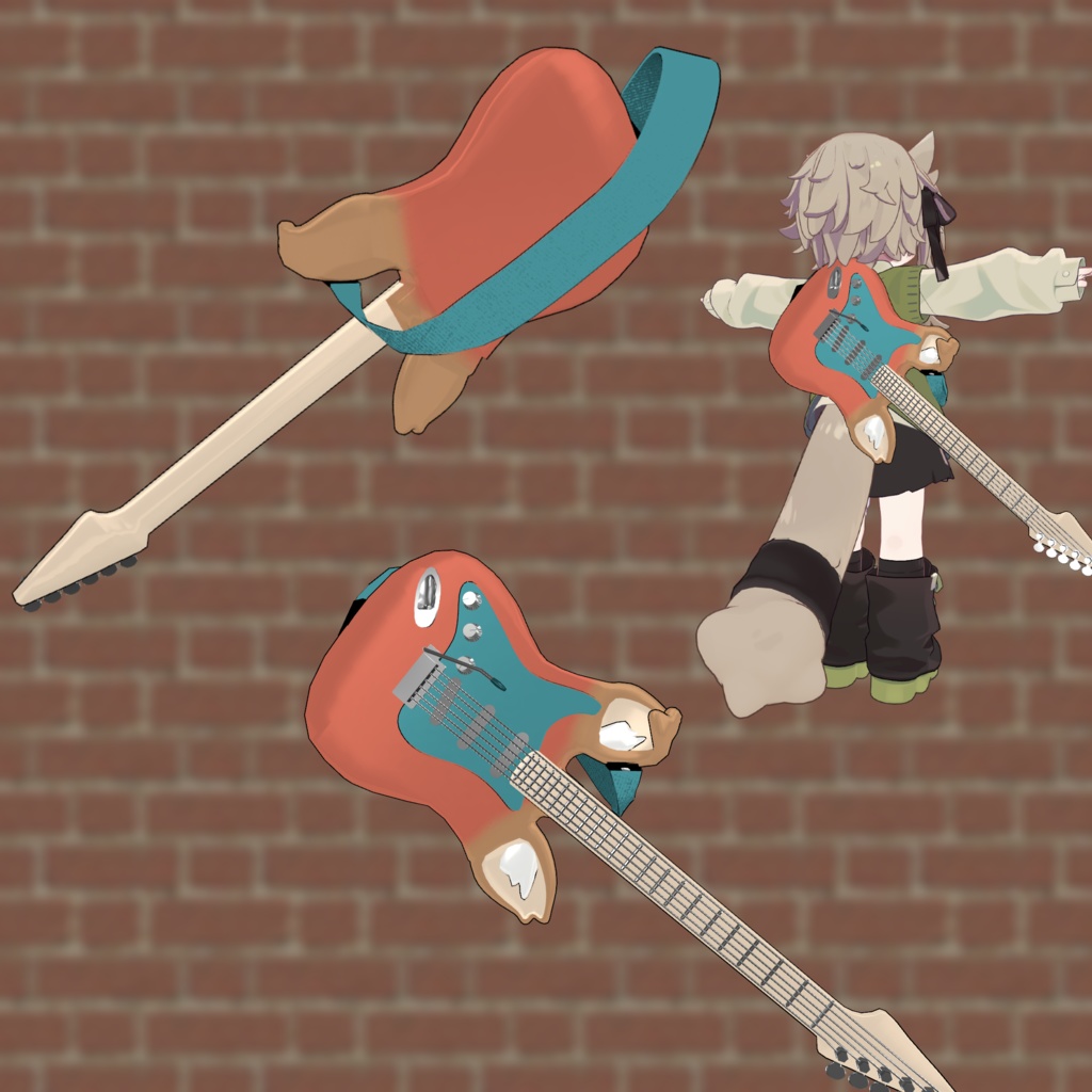【VRChat想定】MA対応 まめひギター!!🎸