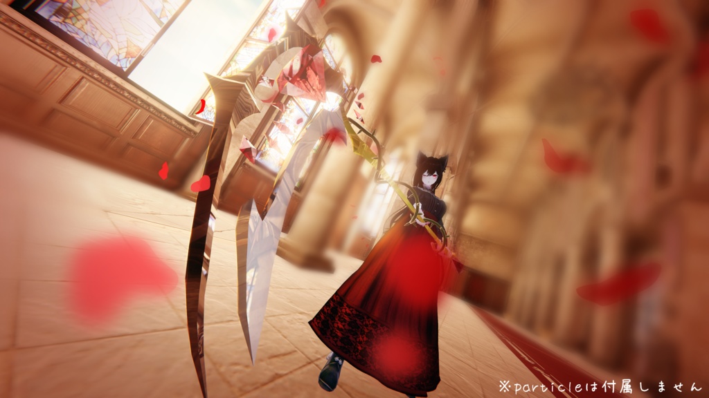 【VRChat想定】MA対応 変形ギミック&両手もちギミック付き 封界錠 スカーレットリベレーション