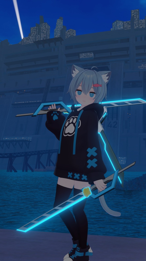 【VRChat想定】抜刀&斬撃ギミック MA対応 ラスクデュアルブレード