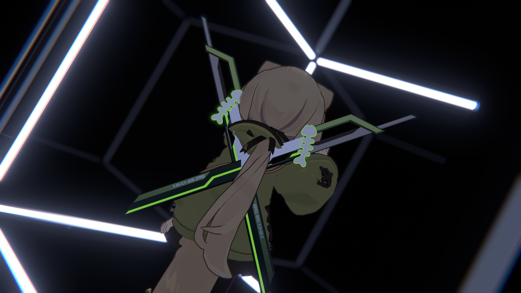 【VRChat想定】抜刀&斬撃ギミック MA対応 キプフェルデュアルブレード