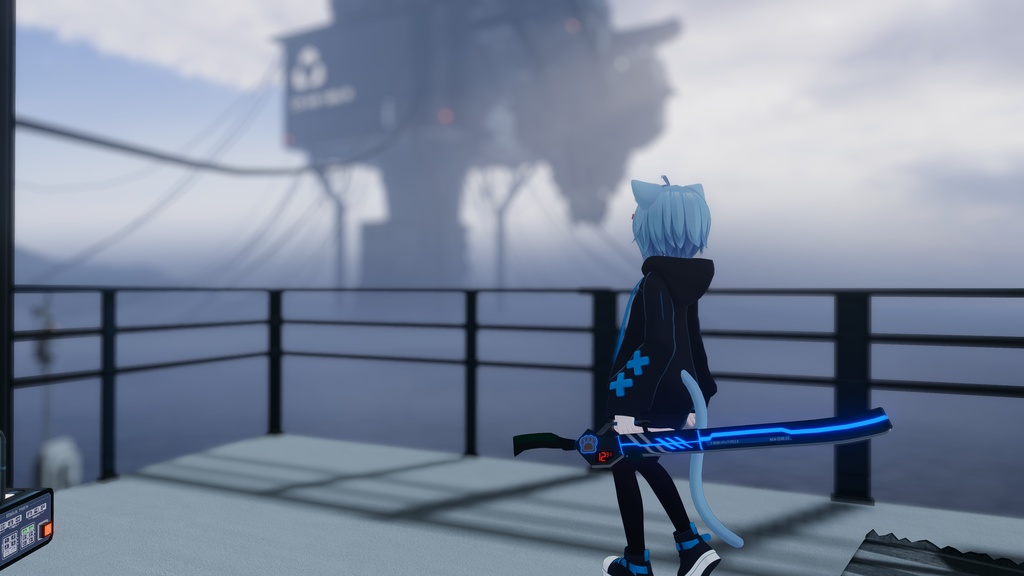 【VRChat想定】ラスクサイバーモチーフ刀 Ver3.0