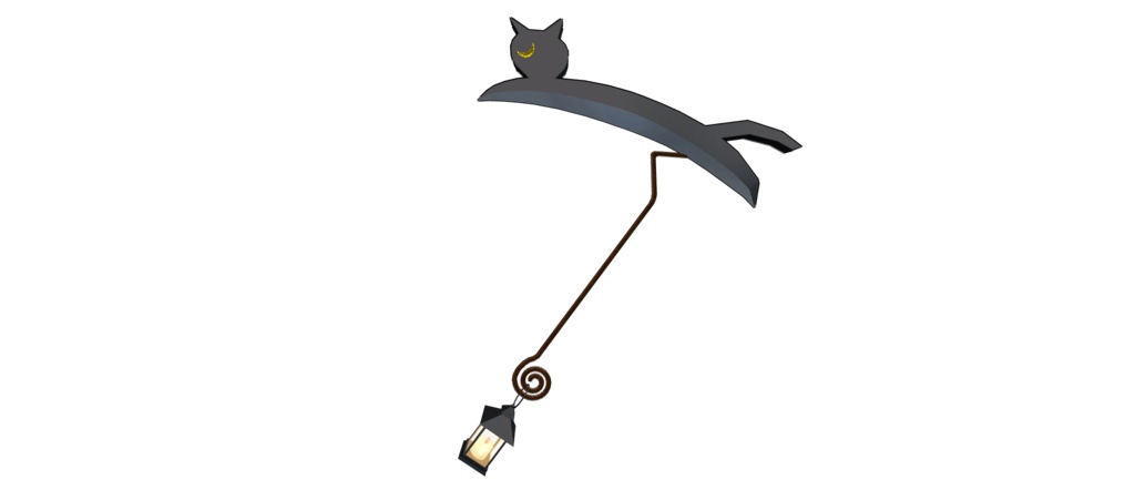 【VRChat想定】MA対応 黒猫鎌