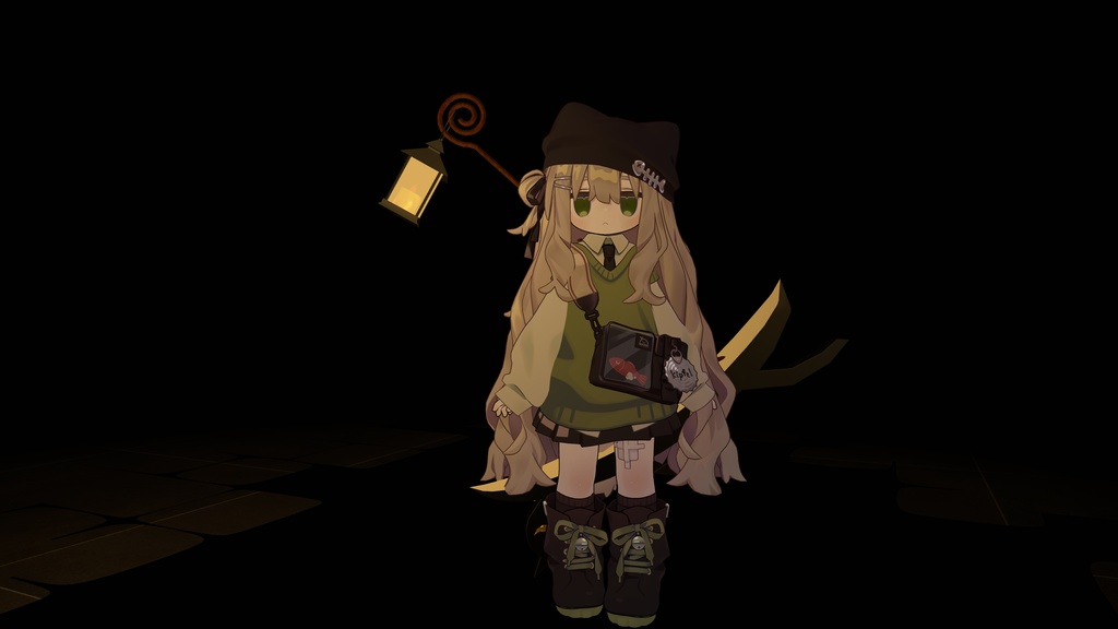 【VRChat想定】MA対応 黒猫鎌