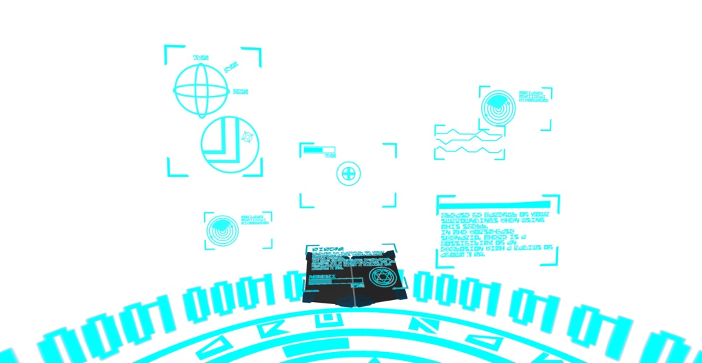 【VRChat想定】ネメエルサイバー肩掛け魔導書