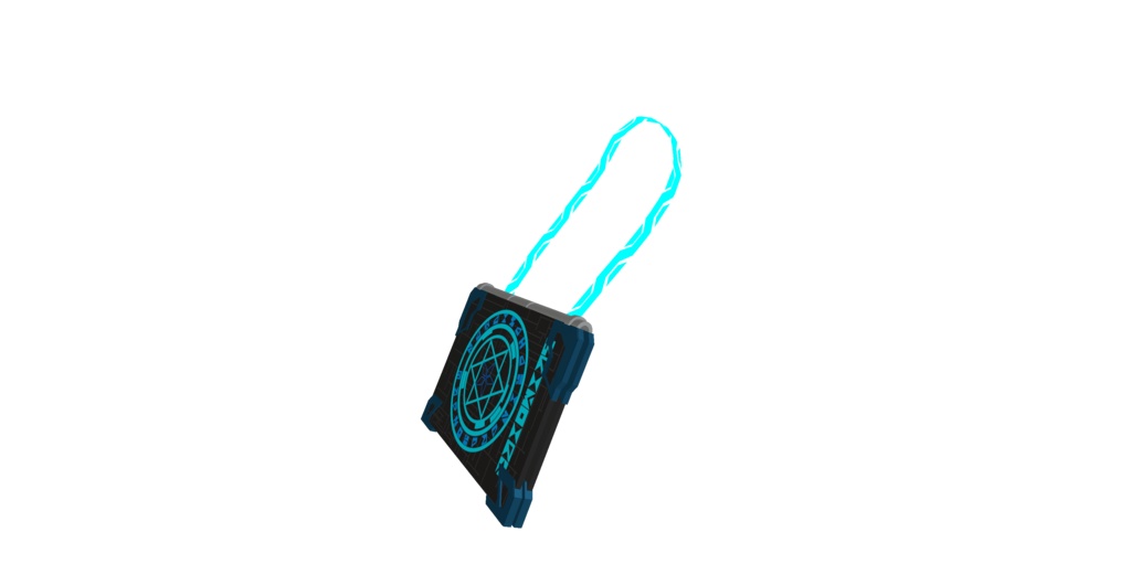 【VRChat想定】ネメエルサイバー肩掛け魔導書