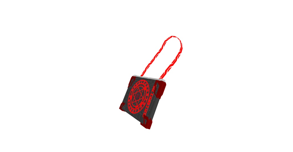【VRChat想定】ネメエルサイバー肩掛け魔導書