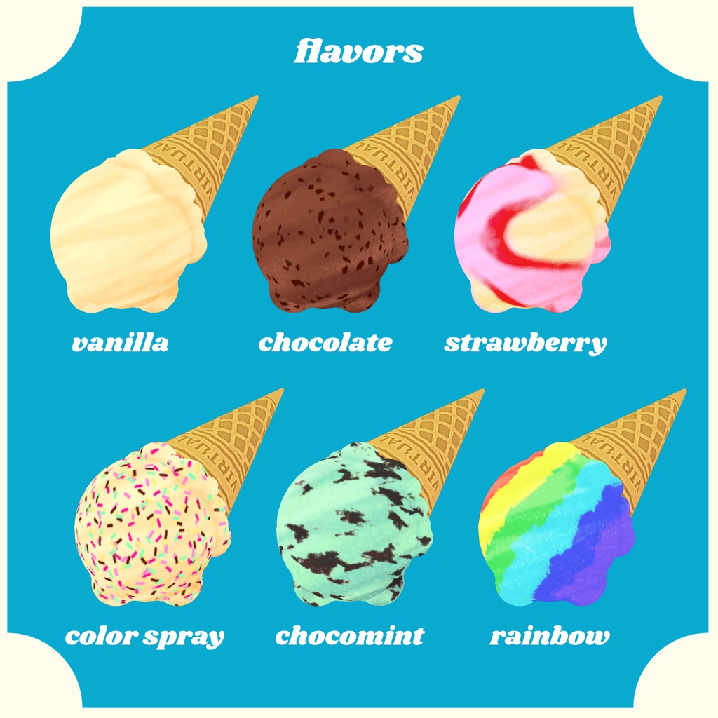 【オリジナル3Dモデル】バーチャルアイスクリーム