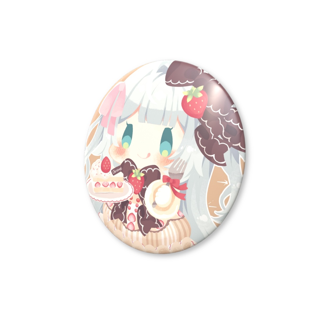 2024年クリスマス缶バッジ ケーキ