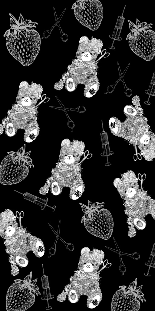 毒クマ✧総柄✧