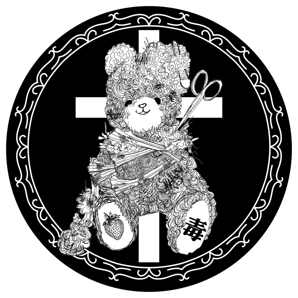 毒クマ✧缶バッジ