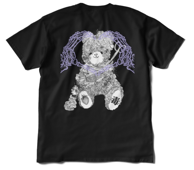 毒クマ✧背面スカルハート