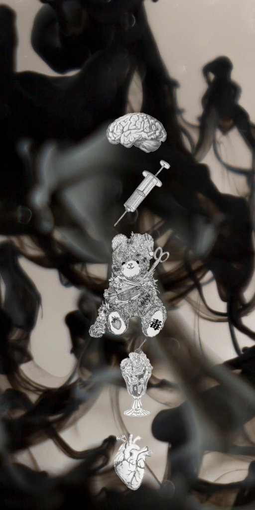 毒クマ✧濁流スマホケース