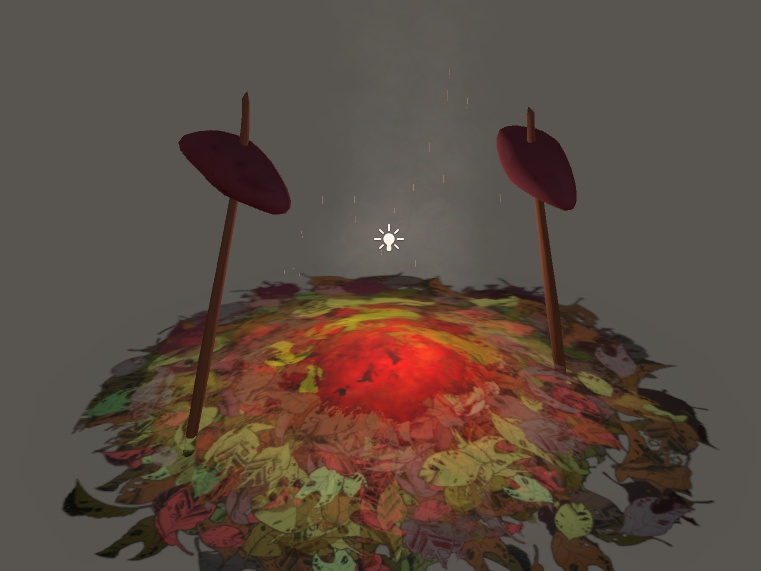 3Dモデル 焚き火で焼き芋セット