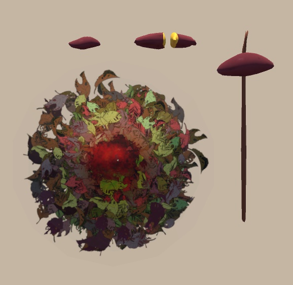 3Dモデル 焚き火で焼き芋セット