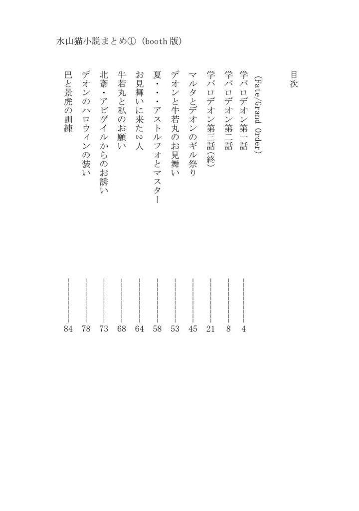 水山猫小説まとめ①