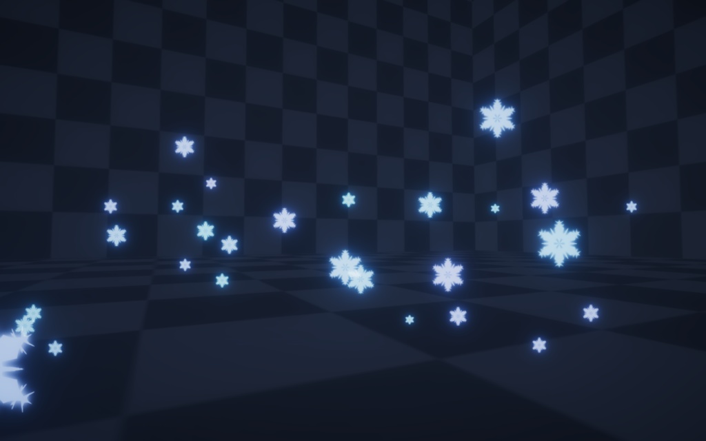 【ズボラ向け】雪の結晶エフェクトテクスチャ - Snowflake Effect Textures set【15枚入り】