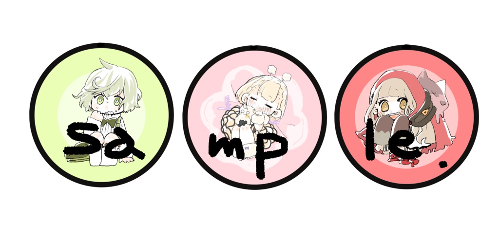 ピノキオ・いばら姫・赤ずきん 44㎜缶バッチ