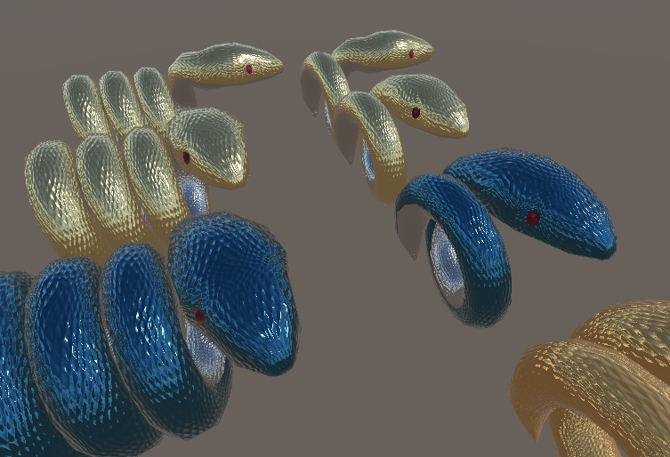 蛇モチーフの指輪・腕輪(三角面630、三角面1142)