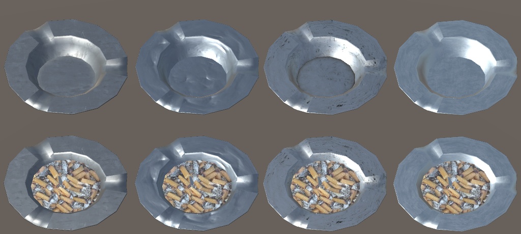 卓上灰皿(A:△356、B:△466、C:△464)