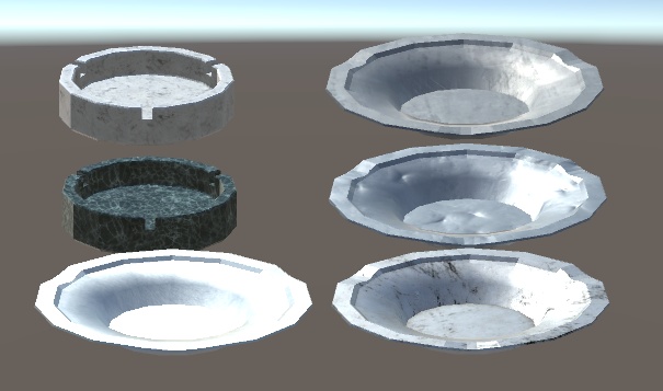 卓上灰皿(A:△356、B:△466、C:△464)